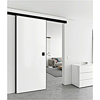 Diamond Doors Schiebetür-Komplettset Black Edge Wood (935 x 2 058 mm, Weiß/Schwarz, Mittellage: Wabe)