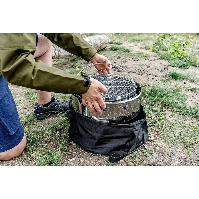 Petromax Transporttasche FT 12 - Ø x H: 45 x 24 cm, Polyester - Der tragbare Grill wird in seine Tasche verpackt. Ideal für Camping und Picknicks.
