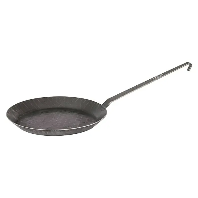 Petromax Grillpfanne - Durchmesser: 24,5 cm - 32 cm, Höhe: 17 cm, Eisen - Eine Bratpfanne aus Karbonstahl mit einem langen Griff zum einfachen Kochen. Ideal für Profis und Hobbyköche.