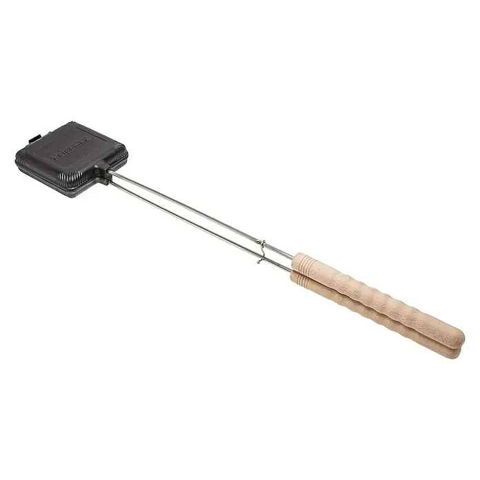 Petromax Sandwicheisen - L x B: 72,5 x 13,5 cm, Gusseisen - Ein Toastie-Eisen für den Außenbereich, ideal für Lagerfeuer. Mit langem Griff für sichere Verwendung über offenem Feuer.