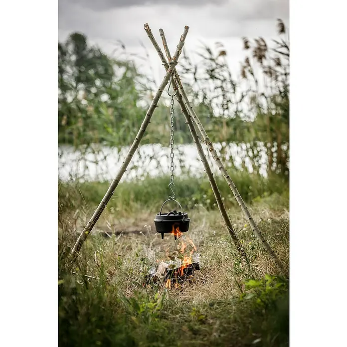 Petromax Dreibein-Ring - Durchmesser: 10,5 cm, Edelstahl - Lagerfeuer mit Dreibein und Dutch Oven.