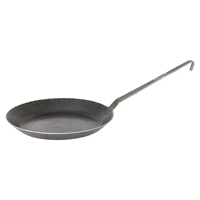 Petromax Grillpfanne - Durchmesser: 20,5 cm - 28 cm, Höhe: 15 cm, Eisen - Pfanne aus Karbonstahl mit langem Griff und typischen Hammerschlag auf der Oberfläche. Ideal für die professionelle Küche oder den ambitionierten Hobbykoch.