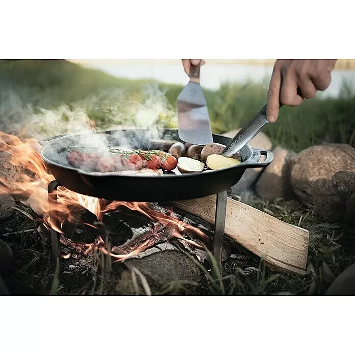 Petromax Grillgutwender - Länge: 29 cm, Edelstahl - Anwendungsbeispiel