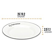 Petromax Teller rund Plate (Ø x H: 26 x 2,9 cm, Weiß, Stahl, 2 Stk.) | BAUHAUS