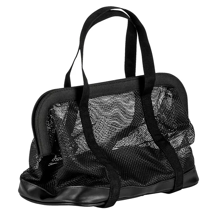 Petromax Netztasche - Passend für: Petromax Kühltasche 8l, Volumen: 8 l - Schwarze Mesh-Handtasche mit Trägern und schwarzem Boden. Perfekt für Einkäufe oder den Strand.