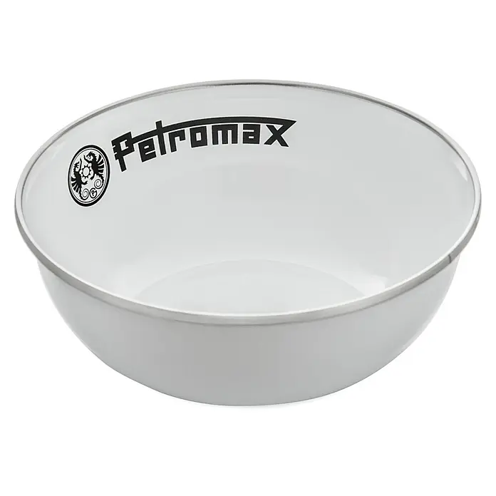 Petromax Schale - Weiß, 160 ml, Emailliert, 2 Stk. - Hier ist eine Petromax Emaille Schüssel in Weiß, perfekt für Camping und Outdoor-Küche. Robust, leicht zu reinigen und vielseitig einsetzbar.