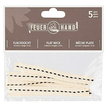 Lampendocht Feuerhand (Länge: 12 cm, 5 Stk.)