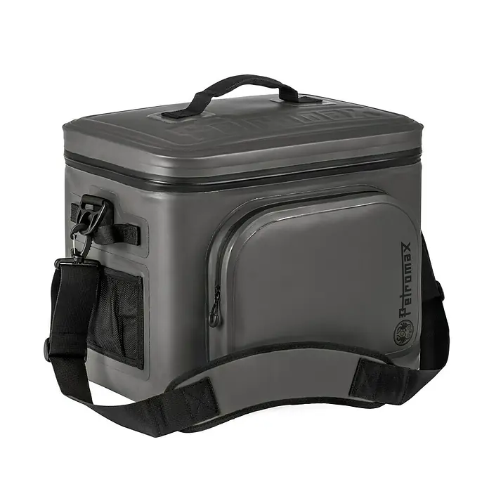Petromax Kühltasche - Dunkelgrau, 22 l, L x B x H: 42,5 x 34 x 35,5 cm - Graue Petromax Kühltasche mit Tragegriff und Schultergurt für den einfachen Transport von Speisen und Getränken.