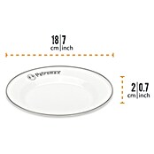 Petromax Teller rund Plate (Ø x H: 18 x 2 cm, Weiß, Stahl, 2 Stk.) | BAUHAUS