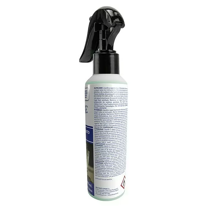 Spray ambientador de coche - Mojito, 200 ml - Botella de spray blanca con pulverizador negro y etiqueta multilingüe.