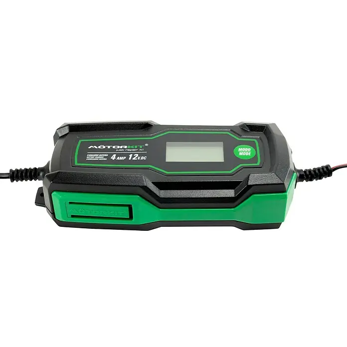 Arrancador de baterías - Capacidad: 120 Ah, 12 V - Cargador de batería Motorkit de 4 Amp, ideal para cargar baterías de 12V. Perfecto para mantener diferentes tipos de baterías.