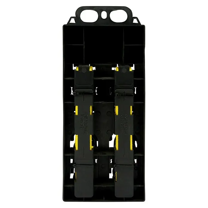 Goodyear Correa de amarre con trinquete - L x An: 5 m x 25 mm, Carga soportada: 340 kg - Almacenamiento de batería negro con correas amarillas para sujetar las baterías de forma segura en el interior.