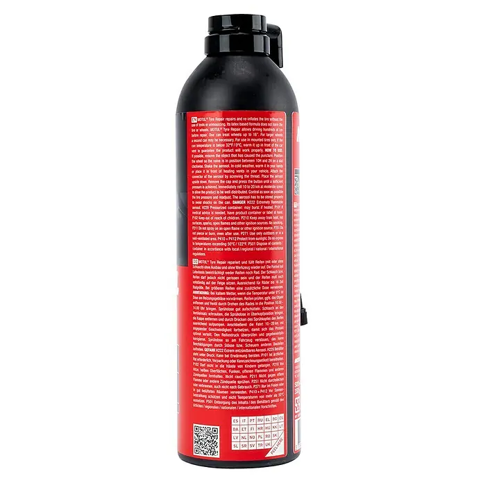 Spray antipinchazos Car Care - 500 ml, Coches - MOTUL Reparación de Neumáticos: Repara e infla sin herramientas. Ideal para neumáticos de hasta 16 pulgadas.