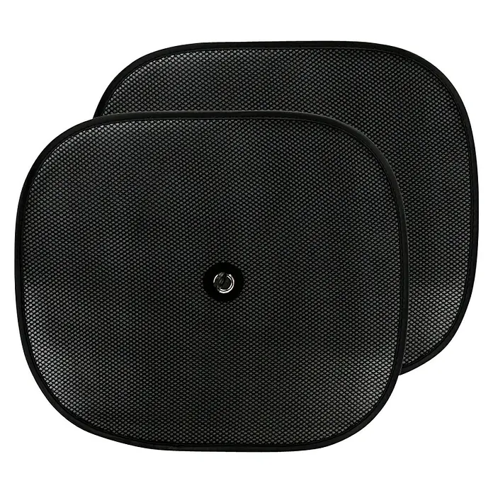 Parasol para el coche lateral - L x An: 44 x 36 cm, 2 ud. - Dos parasoles negros para coche con ventosas de forma cuadrada. Protege eficazmente contra la exposición al sol en el coche.