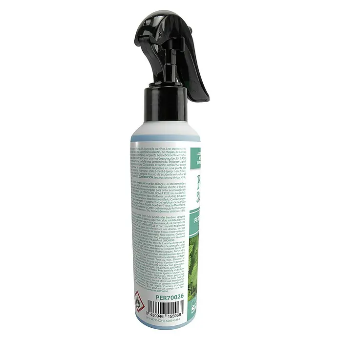 Spray ambientador Paradise Scents - Menta, 200 ml - Frasco rociador destacado, ideal para llevar, ofreciendo protección y frescura con una práctica boquilla para una fácil aplicación.