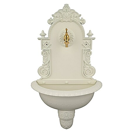 Floraworld Gartenbrunnen Wiener Bassena (44 x 21 x 75 cm, Weiss)