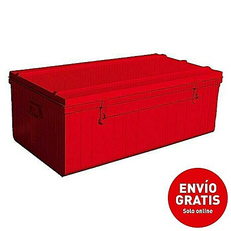 Caja de almacenaje y transporte (L x An x Al: 80 x 45 x 35 cm, Rojo)