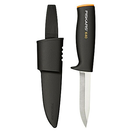Fiskars Universalmesser K 40 (Länge: 22 cm, Stahl, Schwarz)