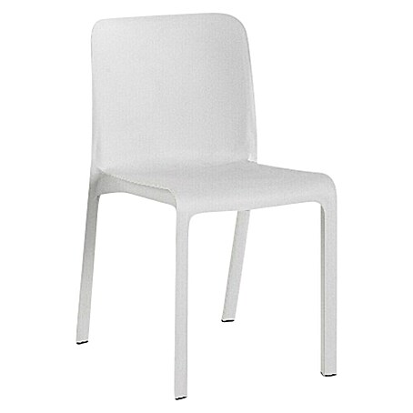 Silla de jardín Grana (L x An x Al: 53 x 40 x 81 cm, Blanco, Polipropileno)