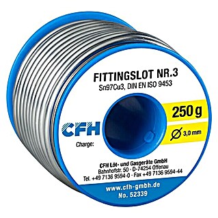 CFH Fittingslot FL339 (Nettomasse: 250 g, Durchmesser: 3 mm)