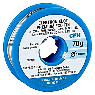 CFH Elektroniklot Premium ECO Tin  319 (Durchmesser: 1 mm, 70 g)