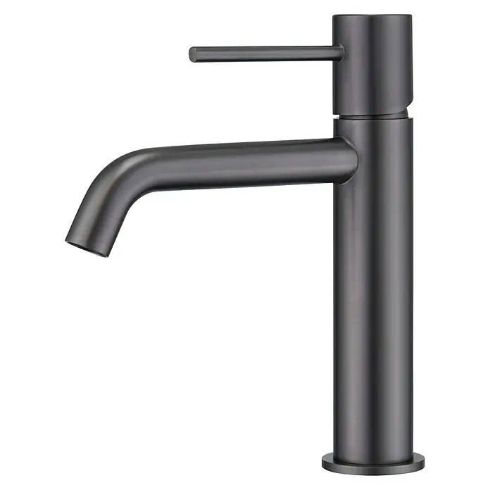 Camargue Natur Grifo de lavabo - Black gun metal - Elegante grifo de lavabo gris con un diseño moderno. Perfecto para baños contemporáneos.