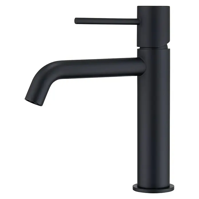Camargue Natur Grifo de lavabo - Negro, Mate - Elegante grifo negro mate con un diseño moderno. Perfecto para cualquier baño que busque un toque de estilo.