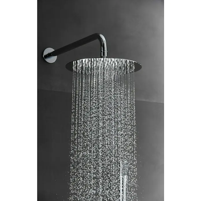 Camargue Natur Sistema de ducha empotrado - Con grifo monomando, Cromo - Lujosa ducha de lluvia con un diseño elegante y cromado y un flujo de agua suave para una experiencia relajante.