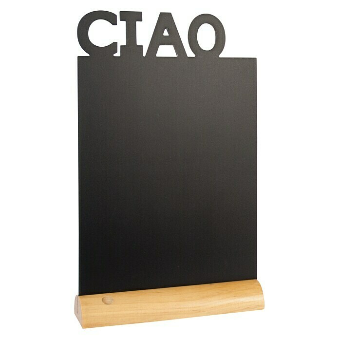 Pizarra de pared (Ciao, 35 x 21 cm, Pizarra con marcador, Pie de madera)