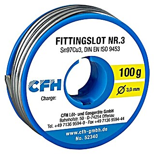 CFH Fittingslot FL340 (Nettomasse: 100 g, Durchmesser: 3 mm)