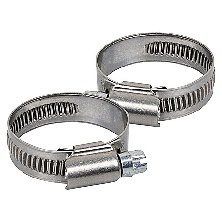 Schlauchschelle (Spannbereich: 16 mm - 25 mm, Breite Band: 12 mm, Edelstahl, 2 Stk.)