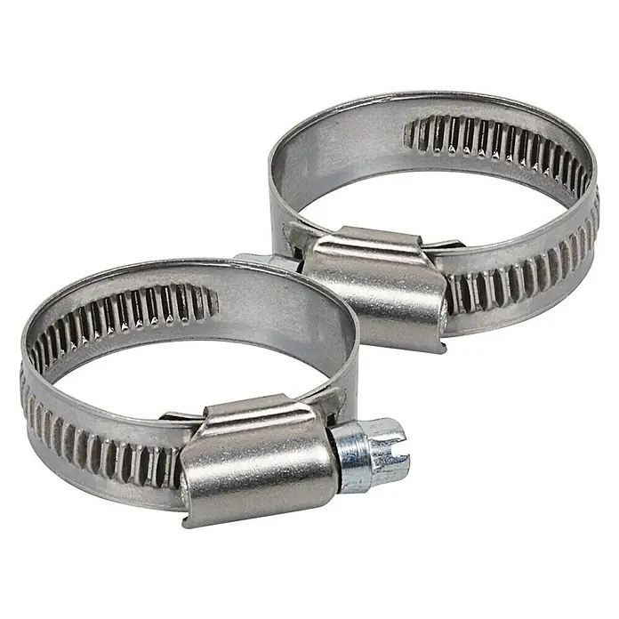 Schlauchschelle - Spannbereich: 20 mm - 32 mm, Breite Band: 12 mm, Edelstahl, 2 Stk. - Zwei Schlauchschellen aus Edelstahl mit Schraubverschluss, ideal für sichere Verbindungen.