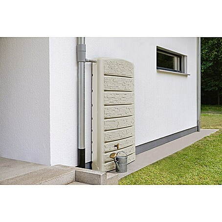 4rain Regenspeicher ExtraSlim Stone (400 l, Beige)