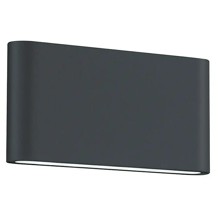 Trio Leuchten LED-Außenwandleuchte Thames II - 9 W, 9 x 17,5 x 3 cm, Anthrazit, IP54 - Schwarze Wandleuchte mit abgerundeten Kanten und integrierter LED-Beleuchtung für eine stilvolle und moderne Raumausleuchtung.