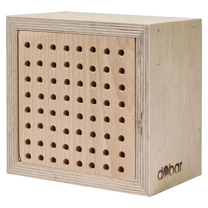Dobar Insektenhotel - L x B x H: 45 x 15 x 31 cm, Natur - Ein hölzernes Insektenhotel mit vielen Löchern für die Insekten zum Unterschlüpfen. Praktisch und dekorativ für jeden Garten und Balkon.