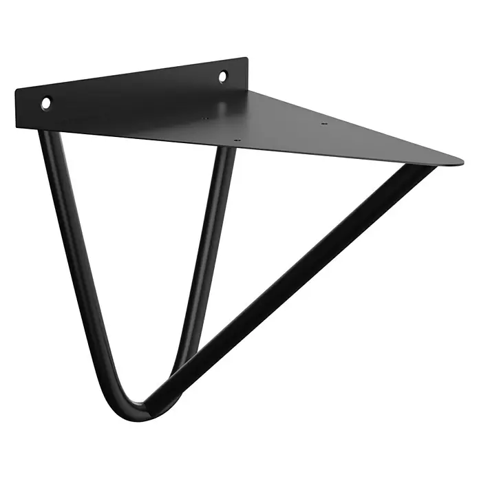 Walteco Wandkonsole WansL x B x H: 200 x 160 x 186 mm, Belastbarkeit: 30 kg, Schwarz, Stahl