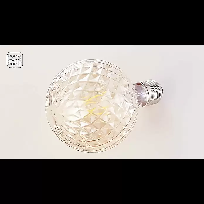 Home Sweet Home LED-Lampe Vintage Globe-Form E27 - E27, Dimmbar, Warmweiß, 380 lm, 4 W - L110241-23 LED filament light bulb Deco E27 G95 4W 400LM 2700K Dimmable Amber