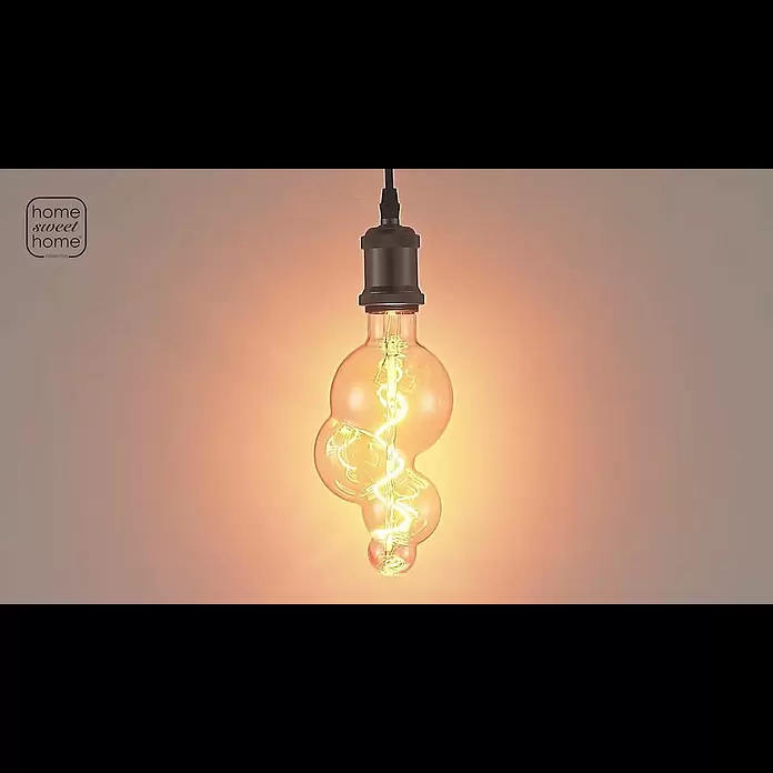 Home Sweet Home LED-Lampe - E27, Nicht Dimmbar, Warmweiß, 160 lm, 2 W, Farbe: Gold - L212403-23 LED filament light bulb Spiral Bubble E27 4W 280Lm 2700K Dimmable Amber