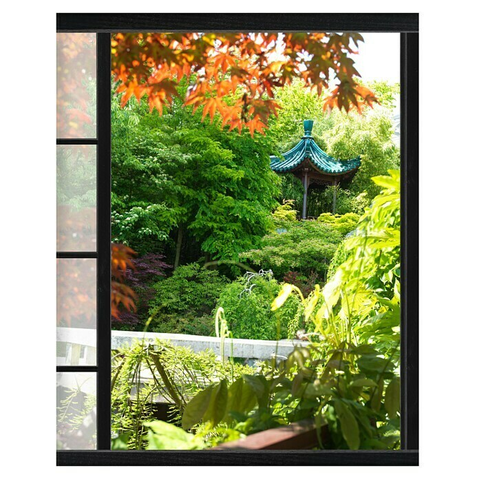Vinilo forma ventana (Jardín, 75 x 60 cm)