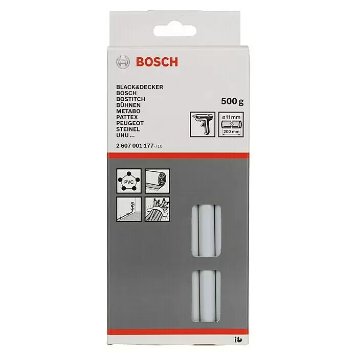 Bosch Klebepatronen - Grau, Durchmesser Klebepatrone: 11 mm - Vorderansicht