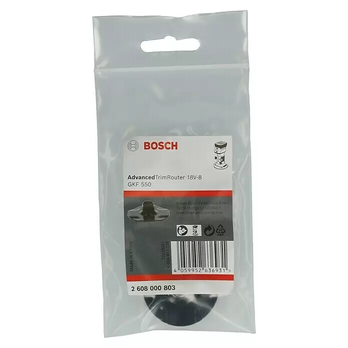Bosch Kopierhülse - Durchmesser: 8 cm, Passend für: Bosch Power for All 18V Akku-Kantenfräser AdvancedTrimRouter 18V-8 - Vorderansicht