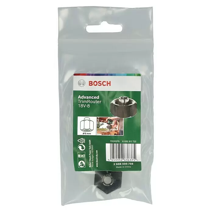 Bosch Spannhülse mit Überwurfmutter - Durchmesser: 6 mm - Vorderansicht