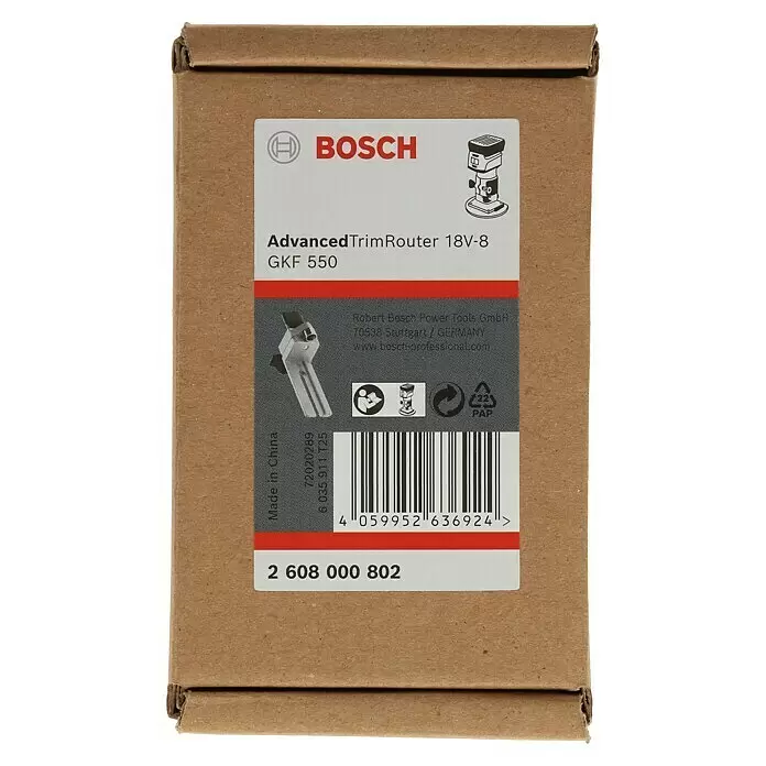 Bosch Zentrierhilfe für Oberfräse - Passend für: Bosch Akku-Kantenfräser AdvancedTrimRouter 18V-8 - Ansicht von oben