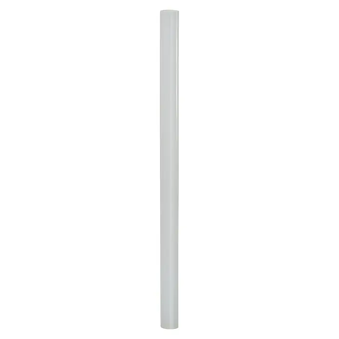 Bosch Klebepatronen Ultra Qualität - Transparent, Durchmesser Klebepatrone: 11 mm - Aufnahme eines schlanken, zylindrischen Objekts mit einer glatten, hellgrauen Oberfläche, ideal für Produktpräsentationen oder Designkonzepte.