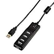 Hama Hub USB (4 x acoplador USB 2.0, Negro, Interruptor de Encendido / Apagado)