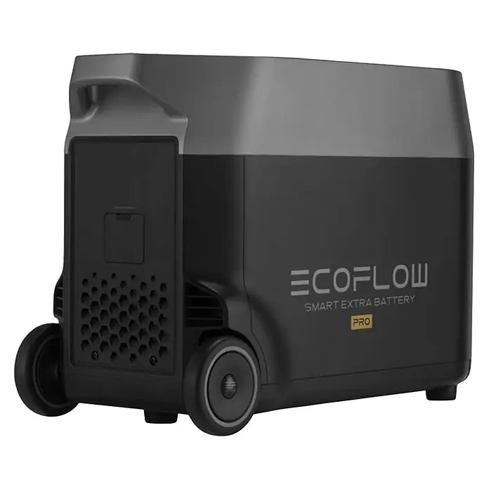 EcoFlow Batería extra Delta Pro - 75 Ah, Negro - EcoFlow Smart Extra Battery Pro: una solución de almacenamiento de energía fiable, portátil y con ruedas.
