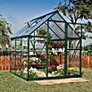 Palram Gewächshaus Hybrid (1,86 x 1,85 x 2,08 m, Polycarbonat, Glasstärke Seitenwände: 0,75 mm, Grün)