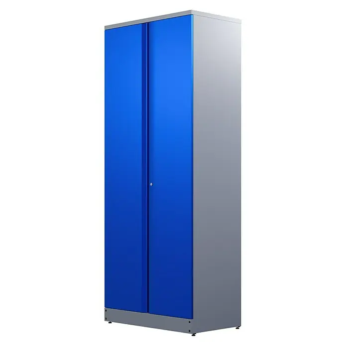 Küpper Werkstatt-Hochschrank - L x B x H: 53 x 91 x 204 cm, Anzahl Türen: 2 Stk. - Der blaue Metallschrank mit zwei Türen bietet praktischen Stauraum und eine robuste Konstruktion. Ideal für Werkstatt oder Büro.