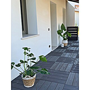 Klickfliese Smartdeck (Kiefer, 60 x 60 x 2,5 cm, Thermo Grey, 1 Stk.)
