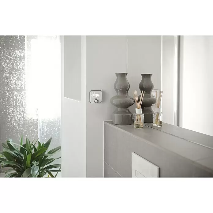 Bosch Smart Home Raumthermostat II - Weiß, Silber, L x B x H: 87 x 86 x 35 mm - Stimmungsaufnahme